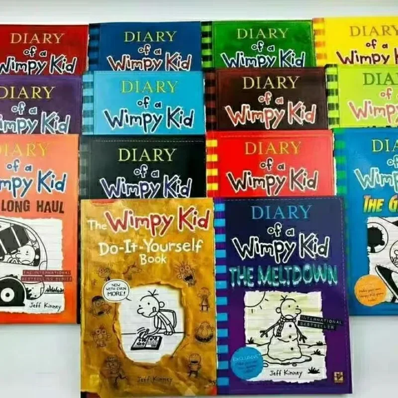 

Random 2/4 Different Books English Diary of A Wimpy Kid Comic Novel Storybook Children Reading Literature Gift Fiction Book