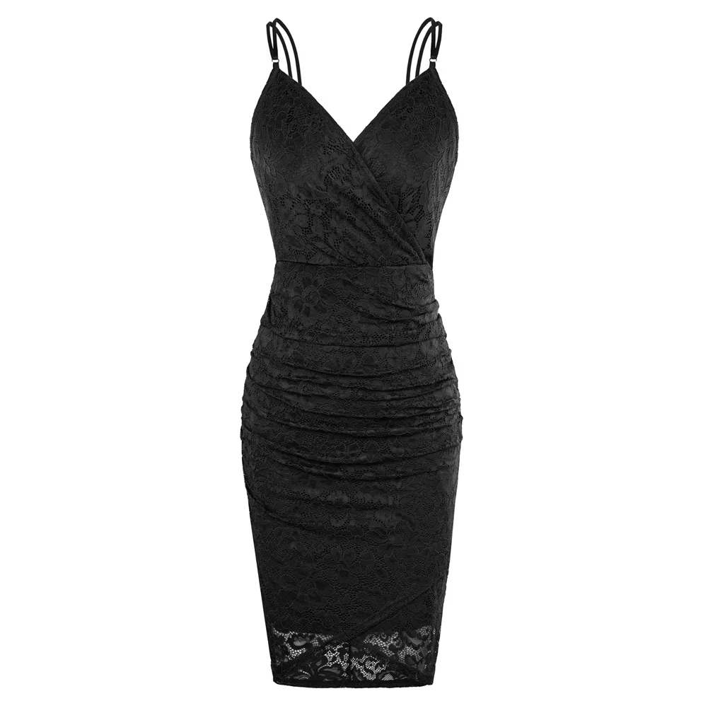 GK Women Surplice V-Neck Bodycon Dress Floral Lace Wrap Hem Mini Dress Sexy Ladies Dual Strap Slim Fit Hips-wrapped Dresses
GK Women Surplice V-Neck Bodycon Dress Floral Lace Wrap Hem Mini Dress Sexy Ladies Dual Strap Slim Fit Hips-wrapped Dresses