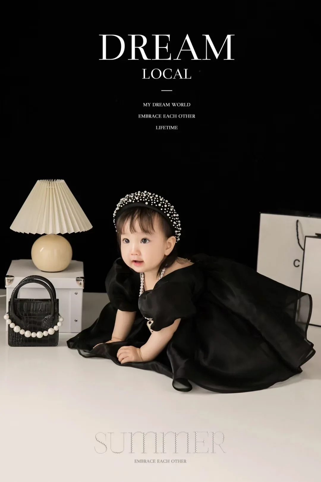

Sunshine Baby Photography Props Girl Princess Dress Black Veil Birthday Party Dress Photo Theme Costumes One Year Old Headband