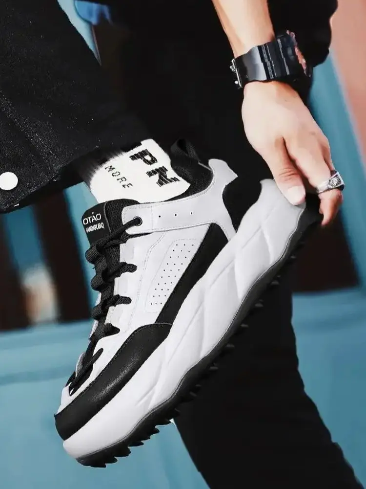 New Men's Leather Sneaker Free Shipping Spring Autumn Thick Sole Non Slip Waterproof Running Shoes Lace Up Fashion Casual Shoe
New Men's Leather Sneaker Free Shipping Spring Autumn Thick Sole Non Slip Waterproof Running Shoes Lace Up Fashion Casual Shoe
