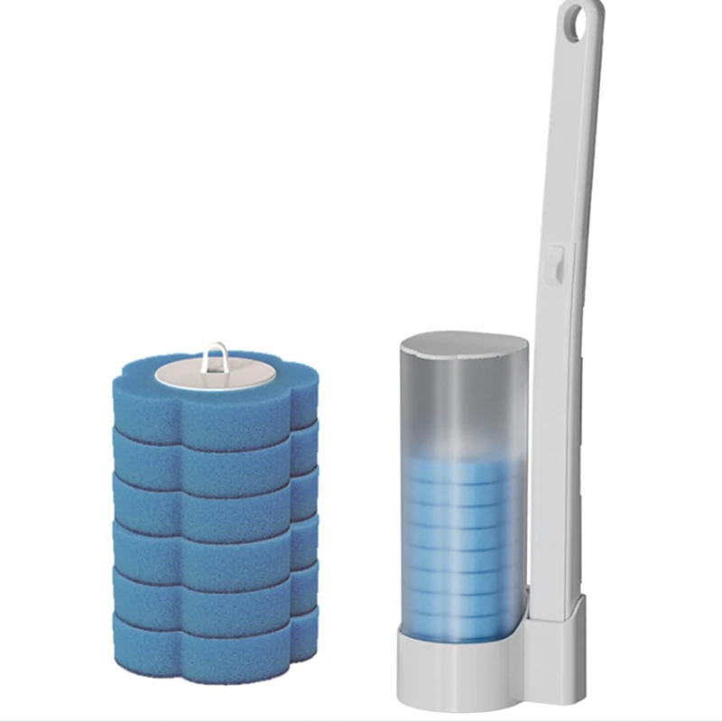 

Disposable Contact-Free Household Disposable Toilet Brush Set,Ocean Flavor Durable Easy Install Easy To Use