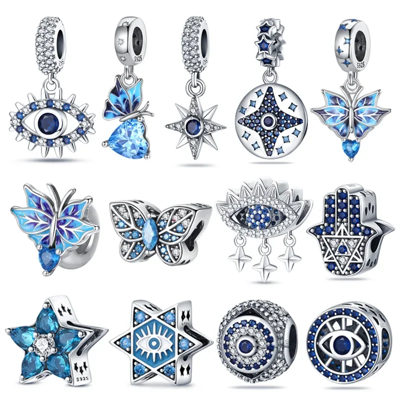 925 Sterling Silver Blue Devil Eye Charm Beads For Original Pandora Bracelet DIY Jewelry
925 Sterling Silver Blue Devil Eye Charm Beads For Original Pandora Bracelet DIY Jewelry