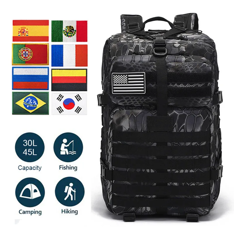 30L 50L Sports Trekking Hunting Bag Camping Fishing Tactical Backpack Men Military Hiking Rucksacks 900D Nylon Waterproof Bags
30L 50L Sports Trekking Hunting Bag Camping Fishing Tactical Backpack Men Military Hiking Rucksacks 900D Nylon Waterproof Bags