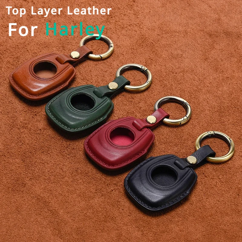 

Fashion Classy Motorcycle Handmade Genuine Leather Case Fob Cover Keychains For Harley Sportster S RH1250 RA1250S Accessories