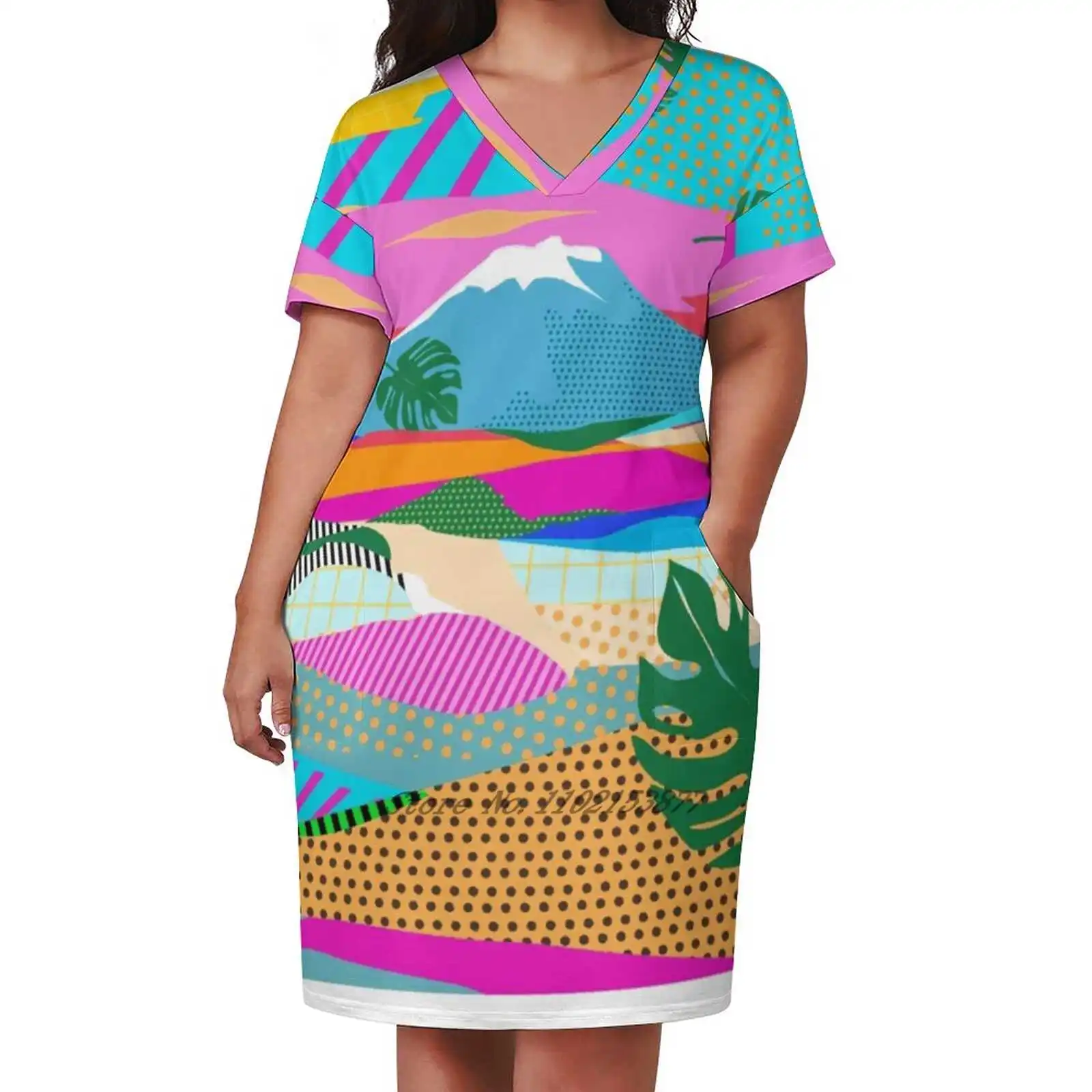 Beautiful Colors Scenery Loose Pocket Dress Women'S Printed Dresses V Neck Casual Dress New Design Pop Art Mountain Colors
Beautiful Colors Scenery Loose Pocket Dress Women'S Printed Dresses V Neck Casual Dress New Design Pop Art Mountain Colors