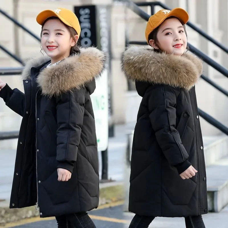 5-12 Years Girls Fur Collar Long Down Cotton Jacket Winter Keep Warm Coat Hooded Zipper Outerwear Christmas Kid Teenager Clothes
5-12 Years Girls Fur Collar Long Down Cotton Jacket Winter Keep Warm Coat Hooded Zipper Outerwear Christmas Kid Teenager Clothes