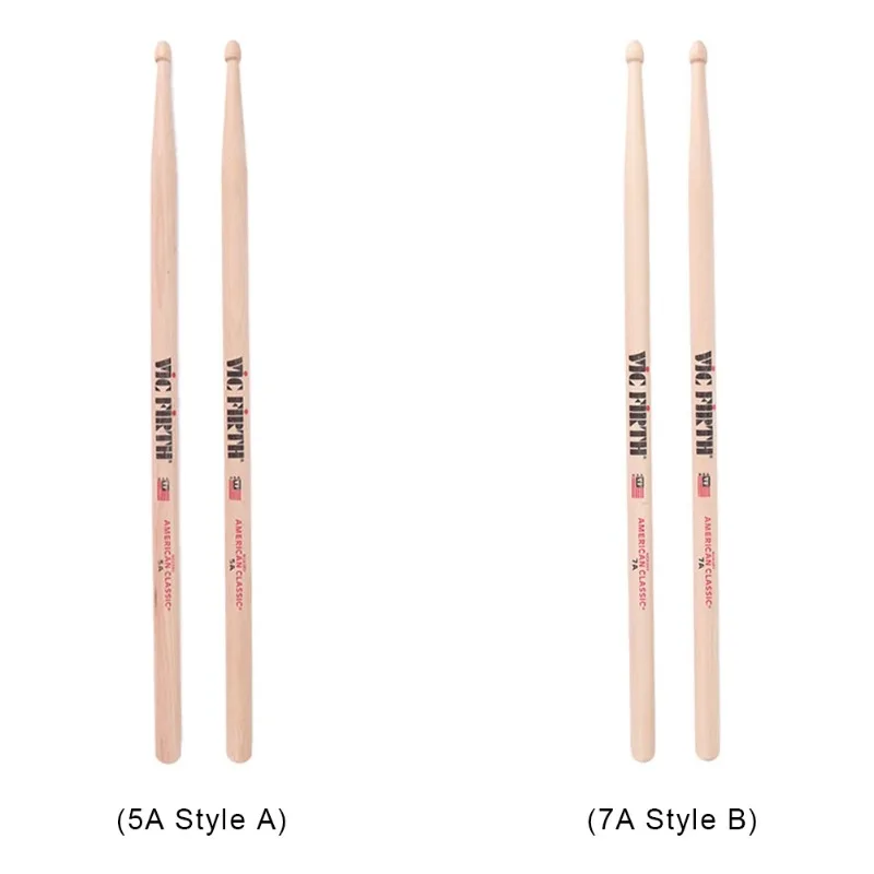 

Drumsticks 5A/7A Drum Sticks Consistent Weight and Pitch Mallets American Hickory Drumsticks for Acoustic/Electronic Drum