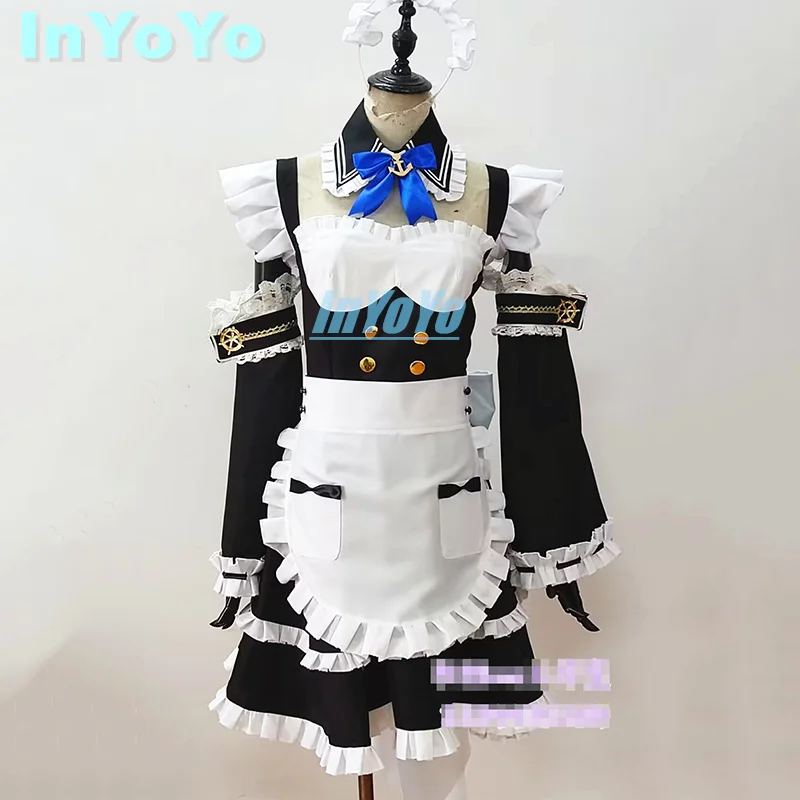 

InYoYo Minato Aqua Cosplay VTuber Hololive Costume Maid Dress Uniform Daily Wear Women Clothing Halloween Party Outfit S-XL NEW