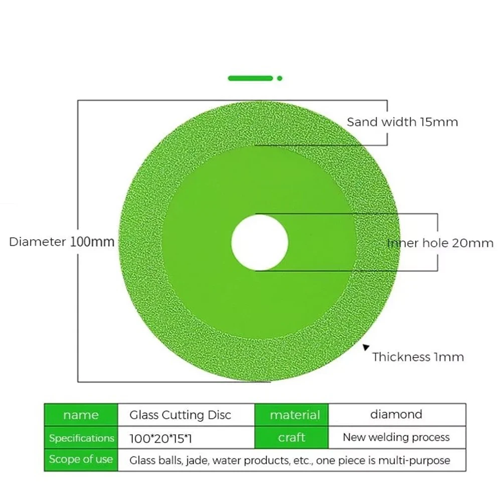 1pc Glass Cutting Disc Marble Ceramic Tile Jade Polishing Grinding Disc Glass Special Cutting Blade Diamond Ultra-thin Saw Blade
1pc Glass Cutting Disc Marble Ceramic Tile Jade Polishing Grinding Disc Glass Special Cutting Blade Diamond Ultra-thin Saw Blade