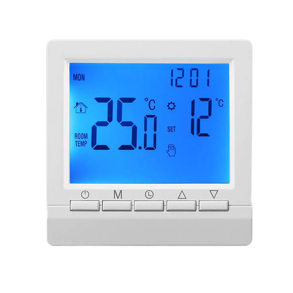 

Термостат Программируемый Цифровой Контроллер Температуры комнатного отопления с ЖК-дисплеем, запчасти для системы отопления комнатного отопления, вентиляционных отверстий, системы отопления пола