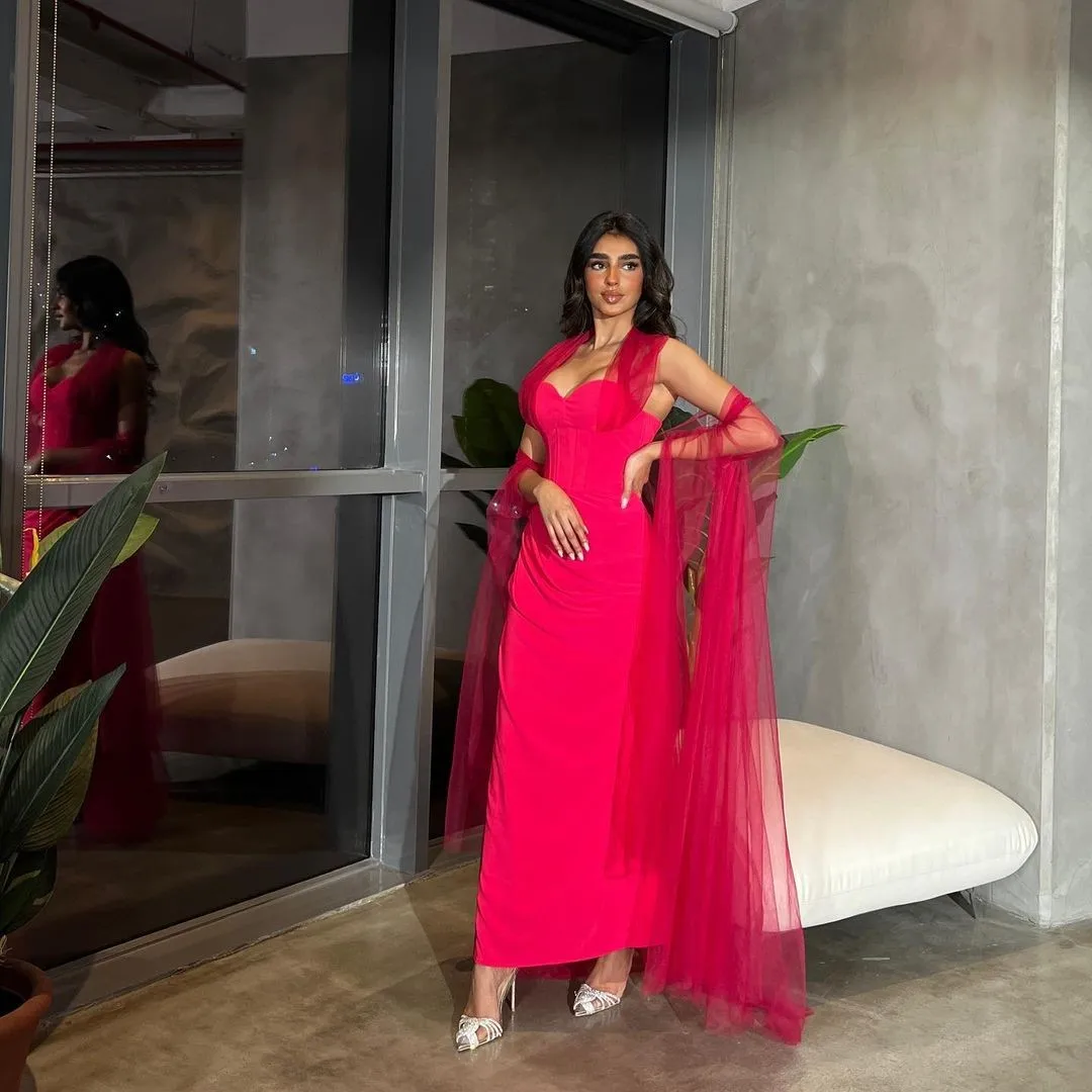 2023 Exquisited Halter Sweetheart V-neck Backless Evening Dress Sleeveless Satin Arm Tulle Ankle Length Saudi Arabia Prom Party
2023 Exquisited Halter Sweetheart V-neck Backless Evening Dress Sleeveless Satin Arm Tulle Ankle Length Saudi Arabia Prom Party
