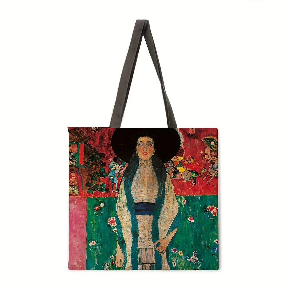 Golden Retro Oil Painting Pattern Tote Bag 6 Sb2c40b8988054575a7d6305d61eab3b0V