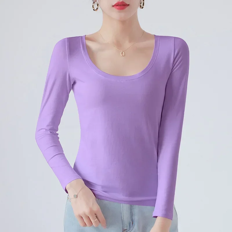 Long-sleeved base shirt with Korean version of pure cotton 2023 new style of spring and autumn jacket black
Long-sleeved base shirt with Korean version of pure cotton 2023 new style of spring and autumn jacket black