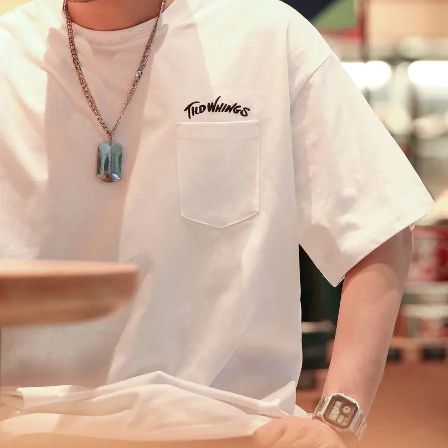 Korean summer new Japanese style loose pocket short-sleeved T-shirt men round neck pure cotton niche design solid color T-shirt
Korean summer new Japanese style loose pocket short-sleeved T-shirt men round neck pure cotton niche design solid color T-shirt