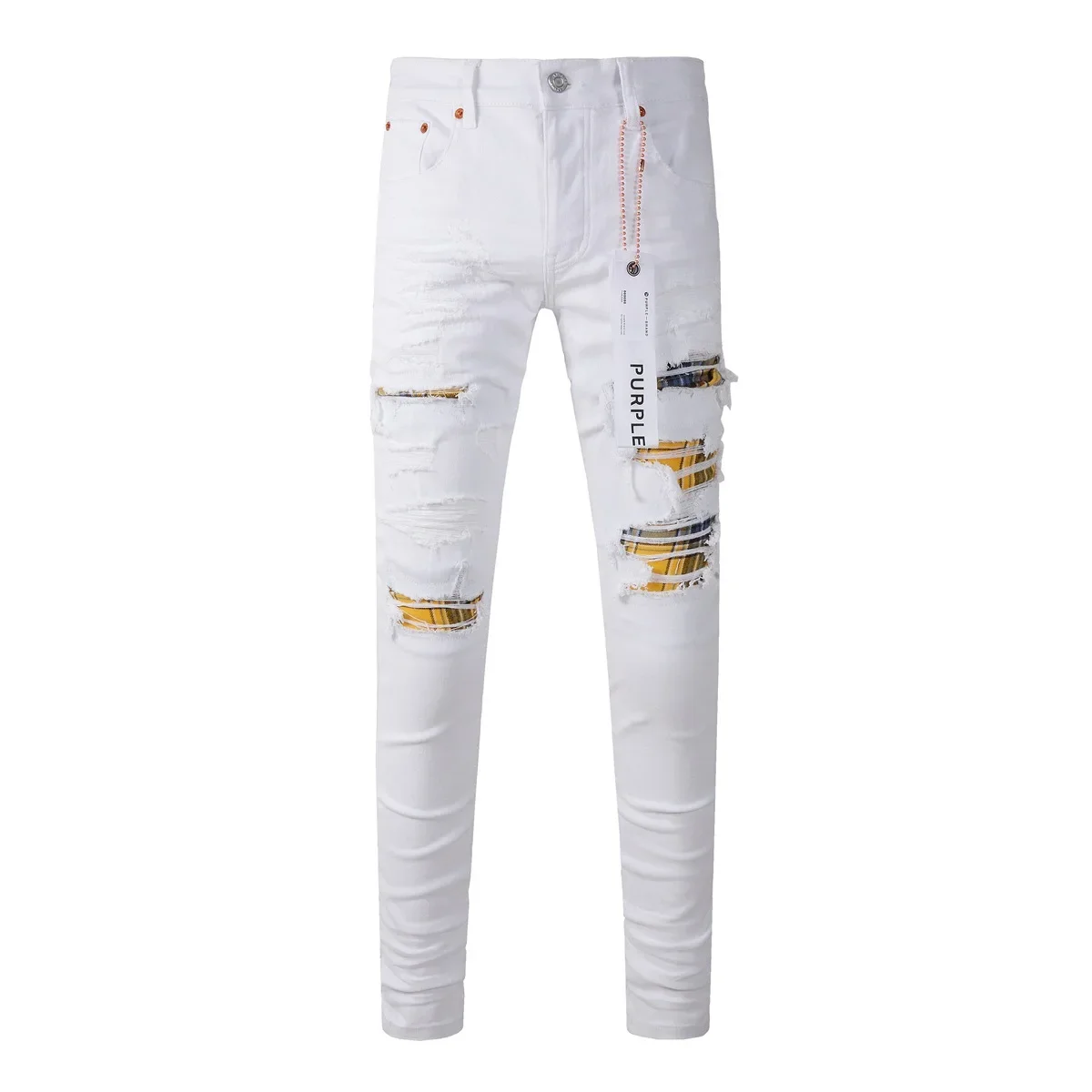 

Фиолетовые брендовые джинсы, модные, высококачественные, уличные, белые, с вышивкой, ремонт, низкие выпуклые, плотные, джинсовые брюки, размеры 28-40