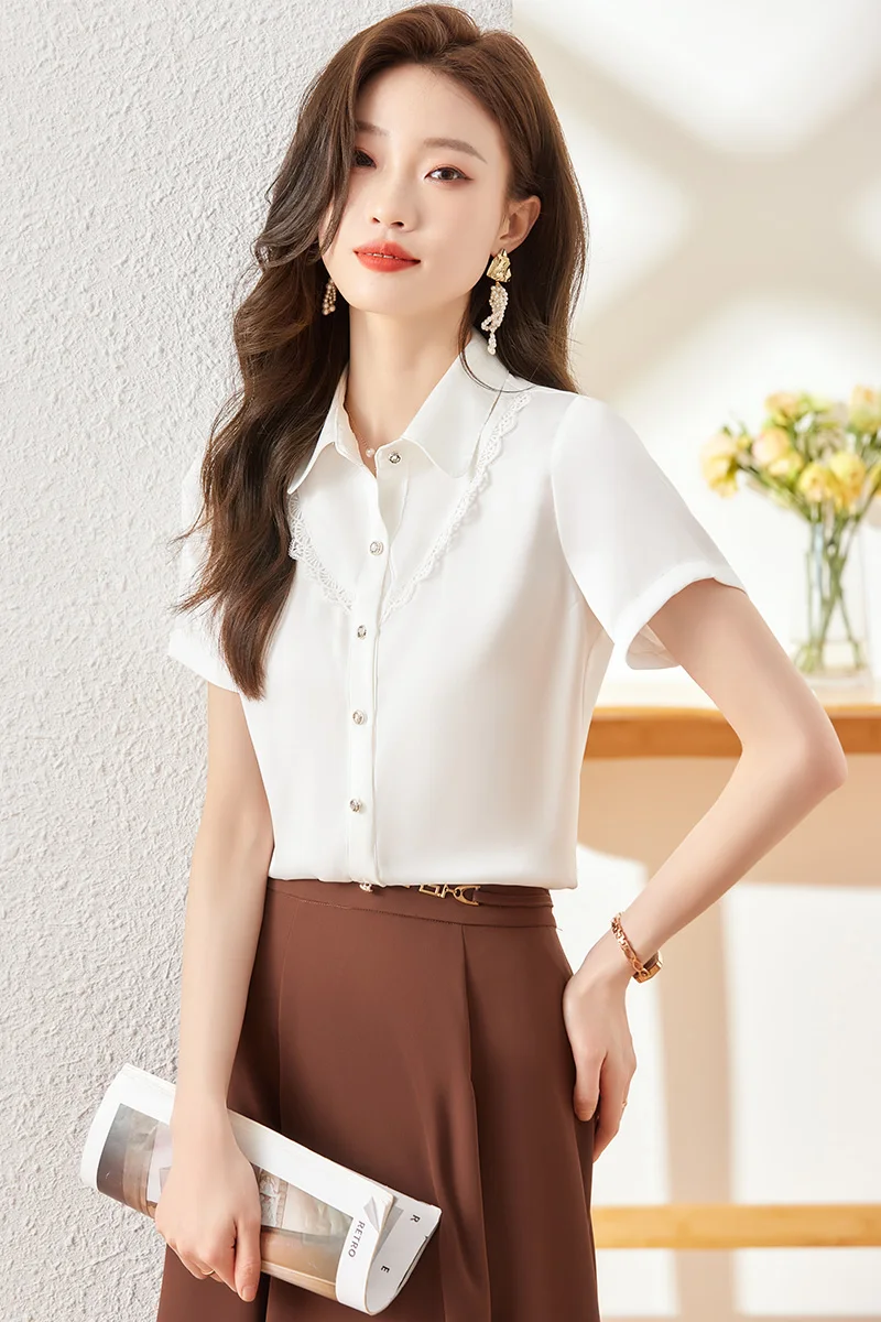 Модные профессиональные женские шифоновые рубашки на весну и лето простые и элегантные, но элегантные
Модные профессиональные женские шифоновые рубашки на весну и лето простые и элегантные, но элегантные
