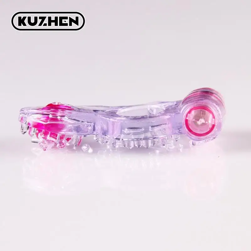 Anneau de vibration de coq, vibromasseur masculin, anneaux de pénis, jouets sexuels vibrants 6