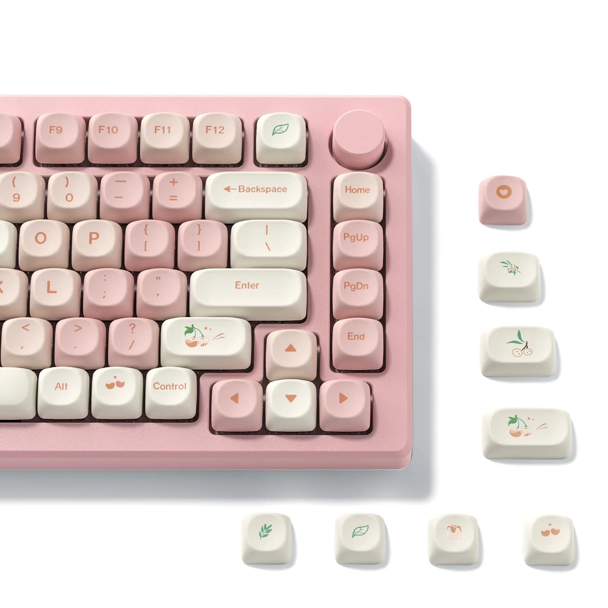

143 Keys MOA Profile Pink Cherry PBT Keycaps Customs Dye Sub Key caps for 61/87/104 Cherry MX Switch Gaming Mechanical Keyboard