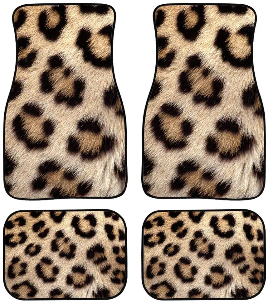 UNICEU Leopard Animal Print Car Truck SUV Carpet Floor Mats Fashion Cheetah Pattern Design Auto Carpet Floor Mats Set-4 PCS 
UNICEU Leopard Animal Print Car Truck SUV Carpet Floor Mats Fashion Cheetah Pattern Design Auto Carpet Floor Mats Set-4 PCS