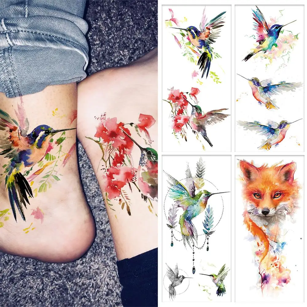 Watercolor Hummingbird Temporary Tattoos For Women Adult Girl Pendant Fox Fake Tattoo Realistic Body Art Decoration Tatoos Paper
Watercolor Hummingbird Temporary Tattoos For Women Adult Girl Pendant Fox Fake Tattoo Realistic Body Art Decoration Tatoos Paper