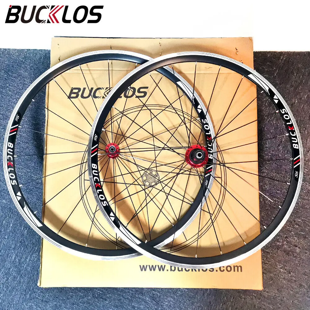 

Комплект колес для велосипеда BUCKLOS 700C, комплект передних и задних колес с QR тормозом и колесами для велосипеда, подходит для Shimano HG 7-11S