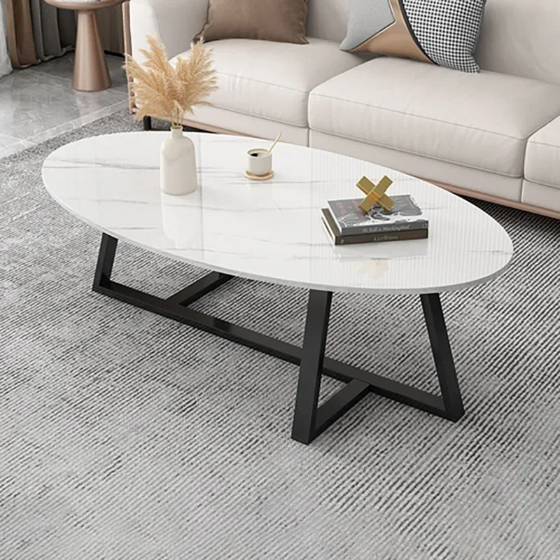 

Marble Modern Coffee Tables Simple Effect White Nordic Oval Side Table Aesthetic Minimalist Table Basse De Salon Home Furniture