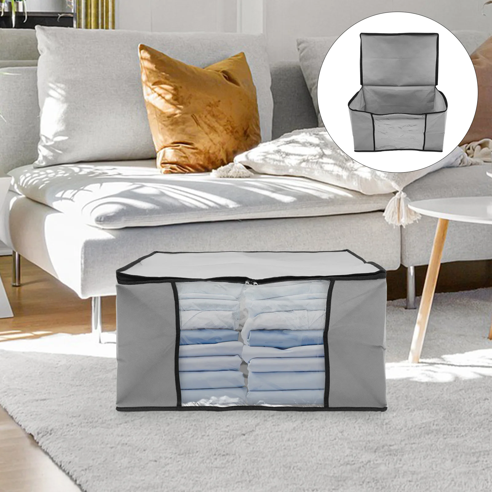 Quilt Storage Box Foldable Bedding Organizer Blanket Container Bins The Paper Folding for Non-woven Fabric
Quilt Storage Box Foldable Bedding Organizer Blanket Container Bins The Paper Folding for Non-woven Fabric