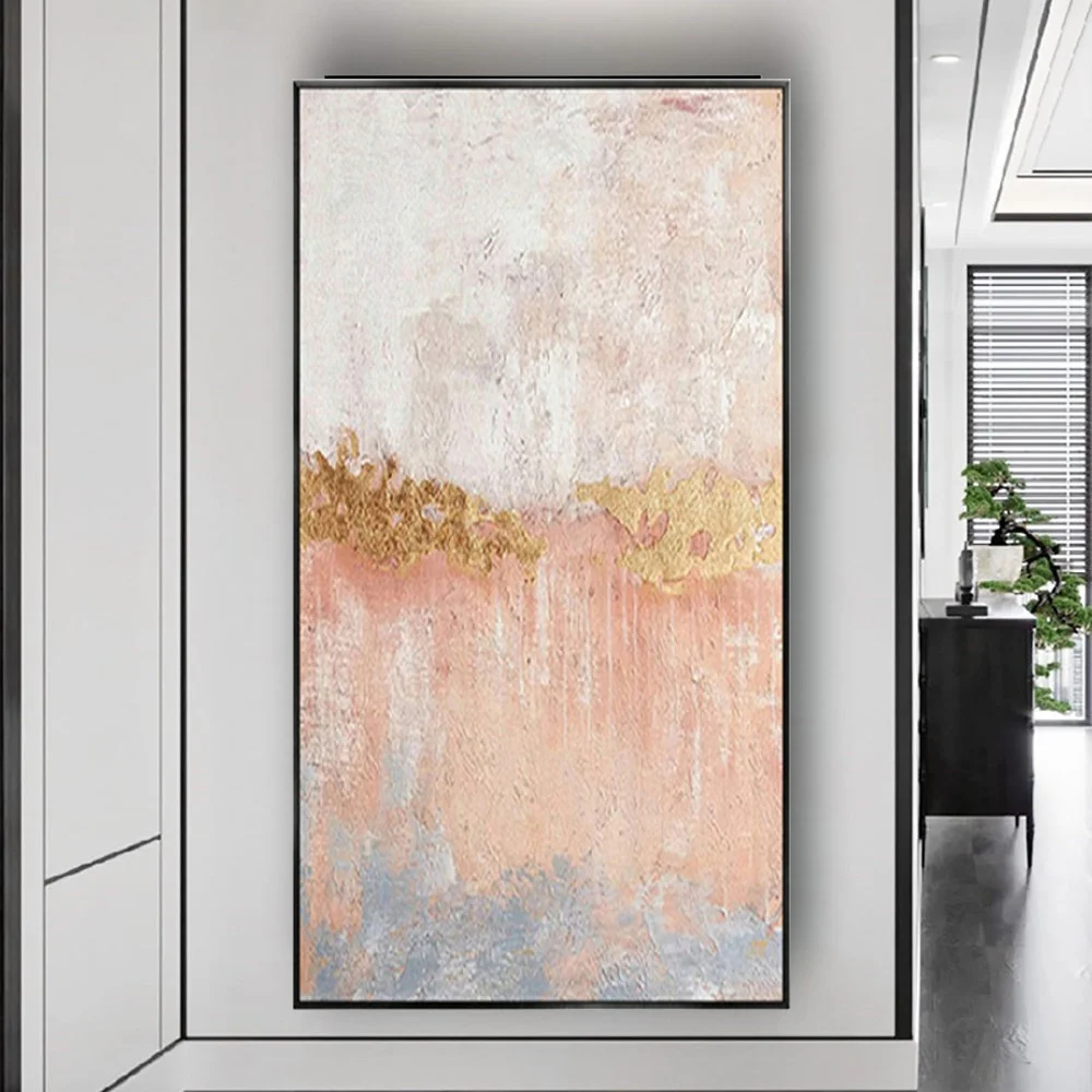 100% Handpainted Abstract Oil Painting Top Design Large Golden Pink Art Wall Pictures On Canvas For Home Decor Mural Nordic Life
100% Handpainted Abstract Oil Painting Top Design Large Golden Pink Art Wall Pictures On Canvas For Home Decor Mural Nordic Life