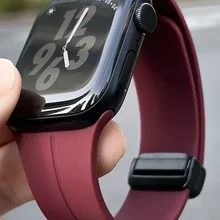 Silicone Strap For Apple watch series 7 8 9 SE 6 2 3 44mm 40mm 45mm 41mm 42mm 44 mm correa Bracelet Apple watch ultra band 49mm