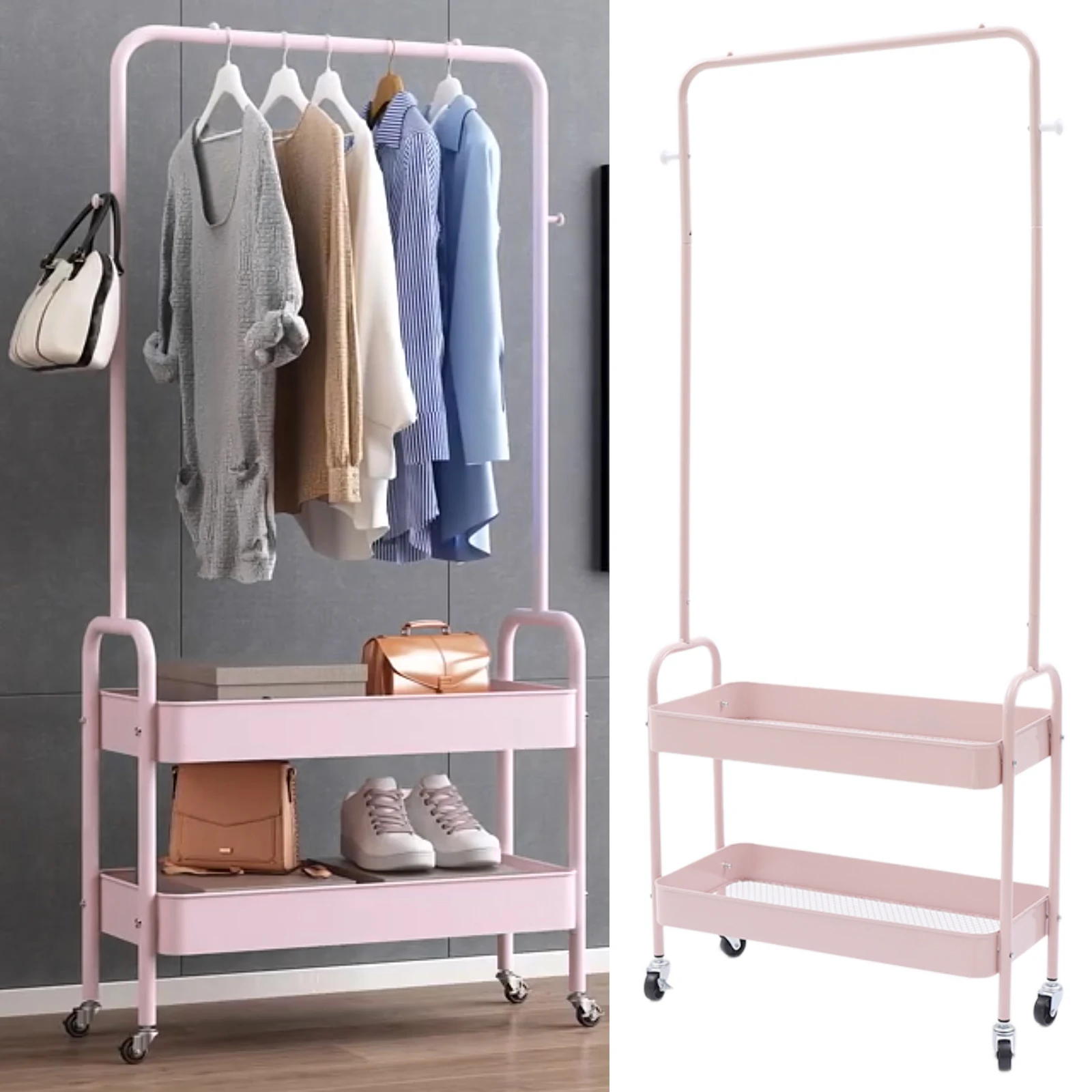 Clothing Rack Garment Holder Rolling Base Wardrobe Hanger Display Organizer
Clothing Rack Garment Holder Rolling Base Wardrobe Hanger Display Organizer