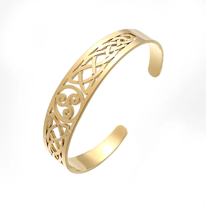Beautiful Hollow Celtic Knot Bracelet Stainless Steel Bracelet Men Women Nordic Amulets Jewelry Gifts
Beautiful Hollow Celtic Knot Bracelet Stainless Steel Bracelet Men Women Nordic Amulets Jewelry Gifts