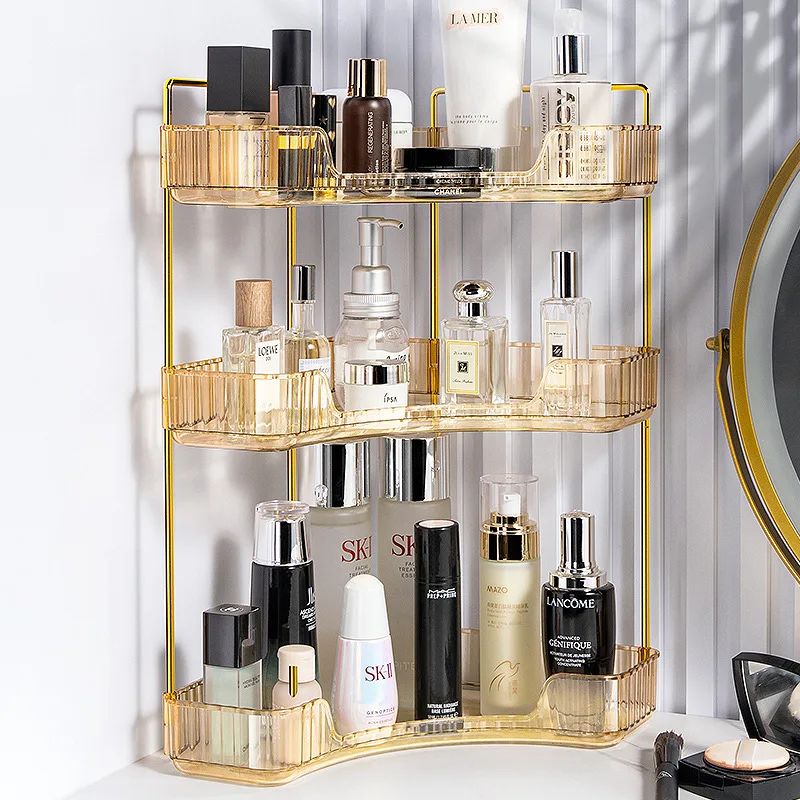 Triangle Cosmetics Storage Rack Corner Bathroom Storage Box Light Luxury Bedroom Jewelry and Cosmetics Decoration Shelf
Triangle Cosmetics Storage Rack Corner Bathroom Storage Box Light Luxury Bedroom Jewelry and Cosmetics Decoration Shelf