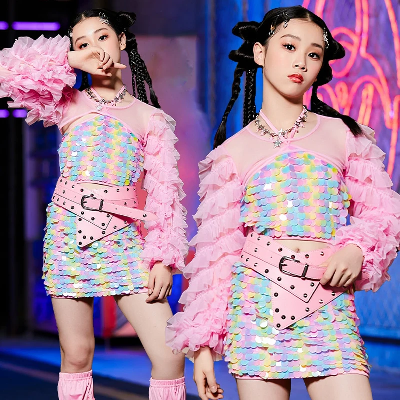 Детские костюмы Kpop для девочек, группа джаз, танцевальные костюмы с блестками, детская одежда в стиле хип-хоп, одежда для бальных танцев, 10002
Детские костюмы Kpop для девочек, группа джаз, танцевальные костюмы с блестками, детская одежда в стиле хип-хоп, одежда для бальных танцев, 10002