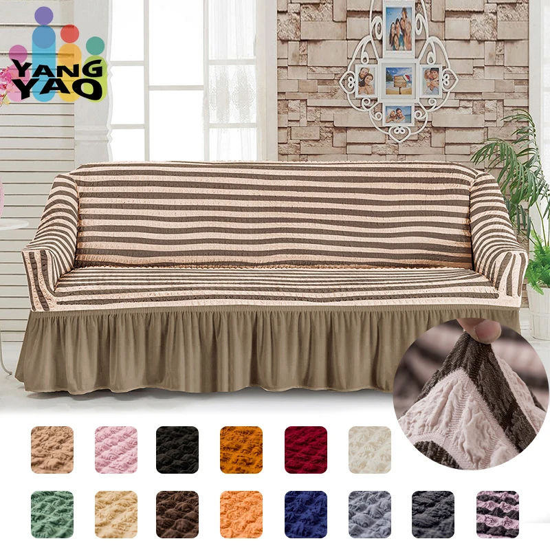 Universal Sofa Slipcover with Skirt Fitted Couch Cover for 1/2/3/4 Seaters, Washable High Elastic Durable Seersucker Fabric
Universal Sofa Slipcover with Skirt Fitted Couch Cover for 1/2/3/4 Seaters, Washable High Elastic Durable Seersucker Fabric
