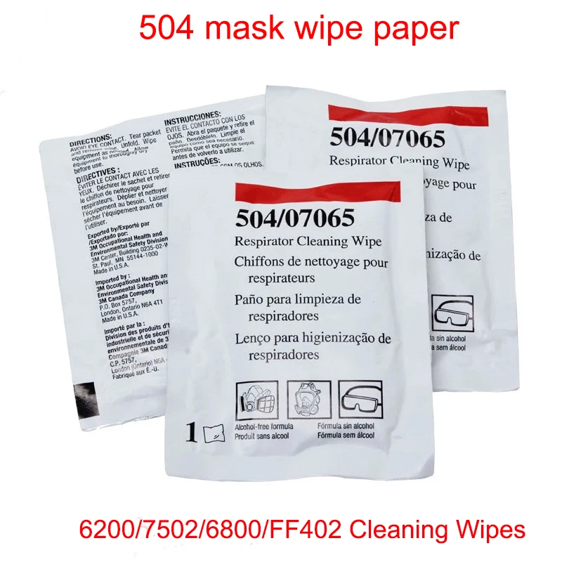 

504 mask Wipe the paper 6200/7502/6800/FF402 clean maintenance Wet wipes Anti-fog Decontamination Face screen Clean paper