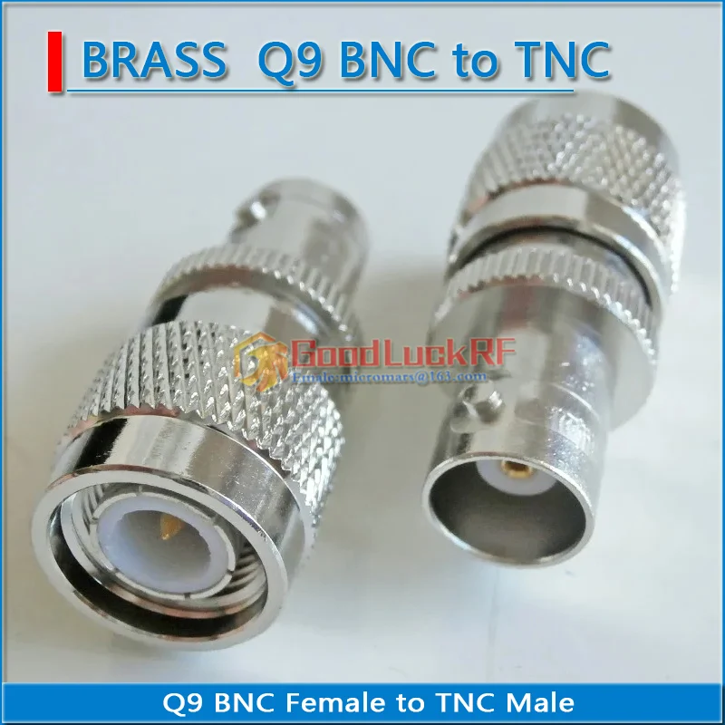 

50 ohm Socket Q9 BNC Female to TNC Male Plug Nickel Plated Brass Straight BNC To TNC BNC - TNC Coaxial RF Connector Adapters
