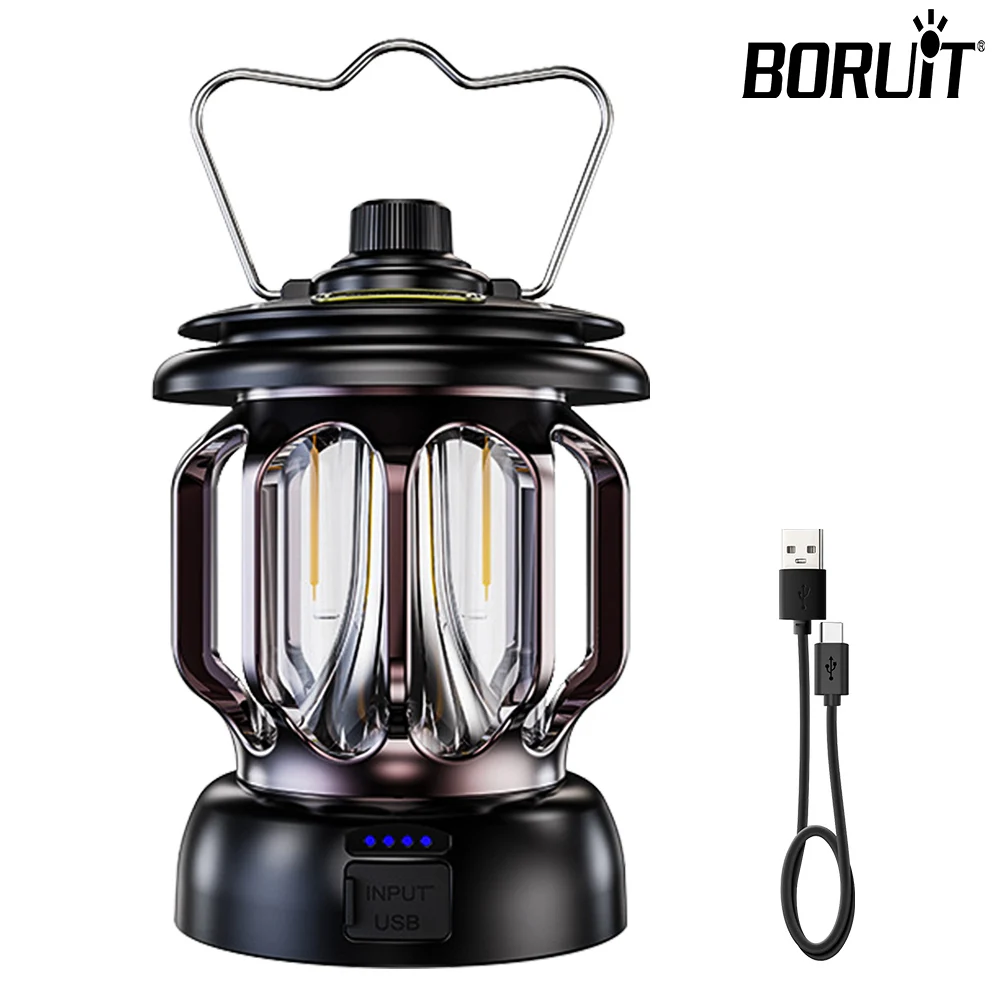 BORUiT Retro Portable Camping Light Rechargeable Outdoor Waterproof Camp Lamp 3 Lighting Modes Dimmable Tent Light for Hiking
BORUiT Retro Portable Camping Light Rechargeable Outdoor Waterproof Camp Lamp 3 Lighting Modes Dimmable Tent Light for Hiking