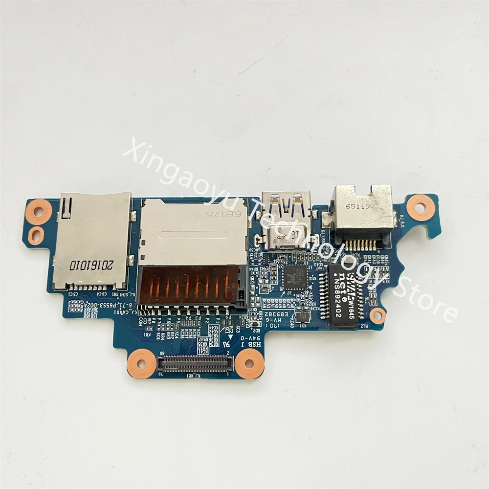 

Original FOR CLEVO P650RG P650R USB BOARD LAN Network 6-71-P65S3-D02A 6-71-P65S3-D02 100% Test Perfect