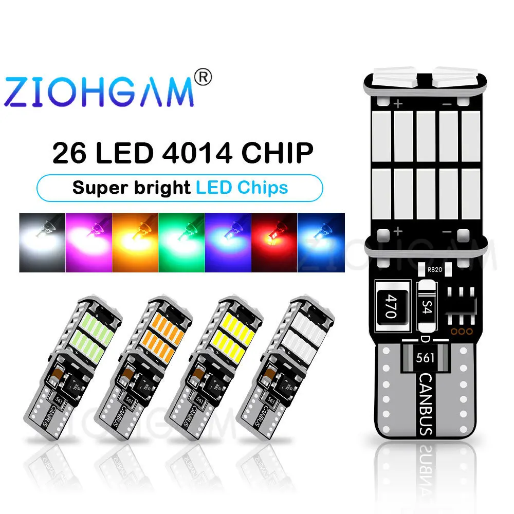 

ZIOHGAM 1x W5W Led T10 BAX9S BAY9S H6W H21W Bulb WY5W 194 26smd T4W 4014 BA9S Reading Interior Parking Light Signal Lamp Car DRL