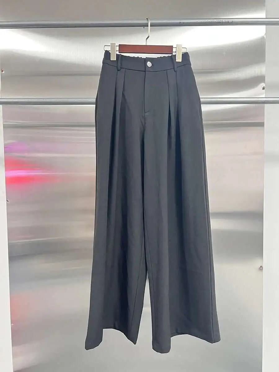 KWTX Solid Two Piece Women's Collar Long Sleeve Splicing Belt Coat High Waist Pants Warm Set Women's Clothing 2025 Spring New 16 Sb2de06ae70604eacbdbc498392cf83a5o