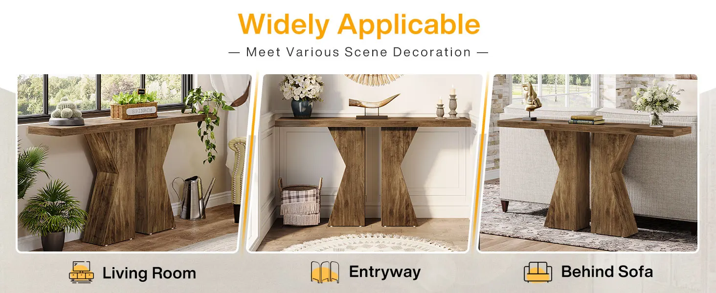 Farmhouse Entryway Table Rustic Brown Sb2df17607fed4963b617657e01d0ae49C