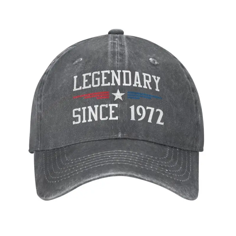 

Fashion Unisex Cotton Legendary Since 1972 Birthday Gift Baseball Cap Adult Adjustable Dad Hat Women Men Sports