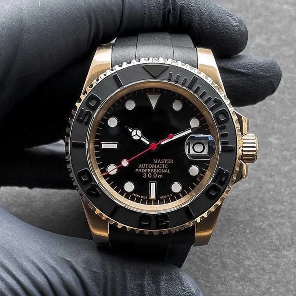 40mm SUB Watch Modification watch black gold watch NH35 automatic mechanical movement watch customized watch
40mm SUB Watch Modification watch black gold watch NH35 automatic mechanical movement watch customized watch