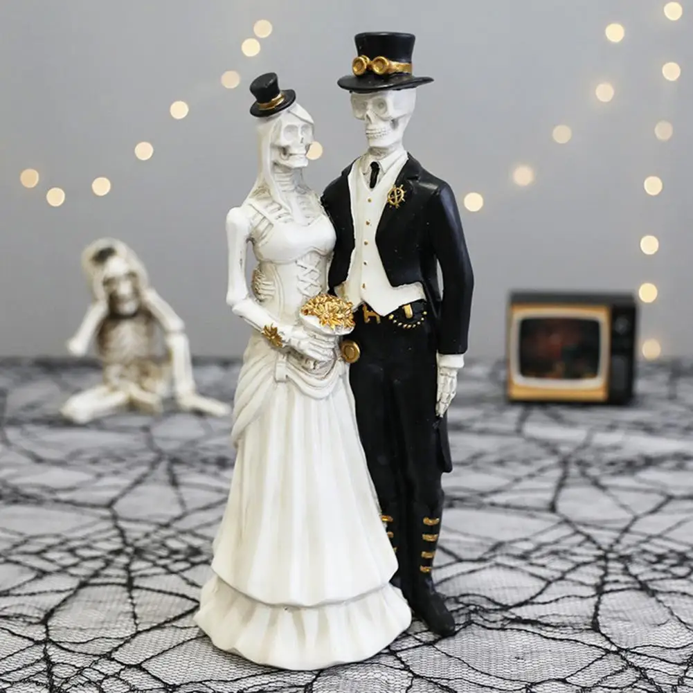 Halloween Skeleton Anti-fade Decorative Resin Ghost Bride Groom Statue Miniatures Couple Vintage Horror Doll Craft For Garden
Halloween Skeleton Anti-fade Decorative Resin Ghost Bride Groom Statue Miniatures Couple Vintage Horror Doll Craft For Garden
