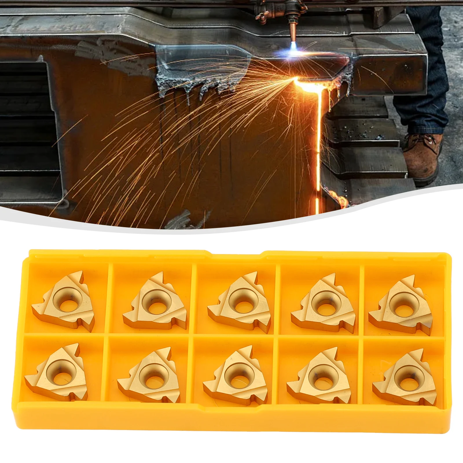 16ER AG60 External Thread Turning Tool Carbide Insert 10 PCS Steel Processing CNC Metal Lathe Tool Cutting Turning Inserts Set
16ER AG60 External Thread Turning Tool Carbide Insert 10 PCS Steel Processing CNC Metal Lathe Tool Cutting Turning Inserts Set