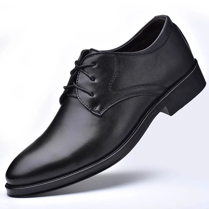 

Whoholl Business Oxford Leather Shoes Men Breathable Rubber Formal Dress Shoes Male Office Wedding Flats Footwear Mocassin Homme