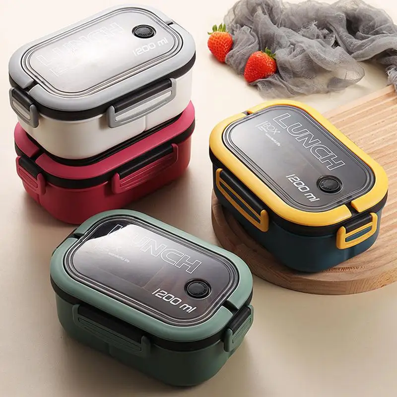 Portable Lunch Box 2 Layer Handle Design With 3 Compartment LeakProof Microwaveable Stackable Storage Lunch Container For School
Portable Lunch Box 2 Layer Handle Design With 3 Compartment LeakProof Microwaveable Stackable Storage Lunch Container For School