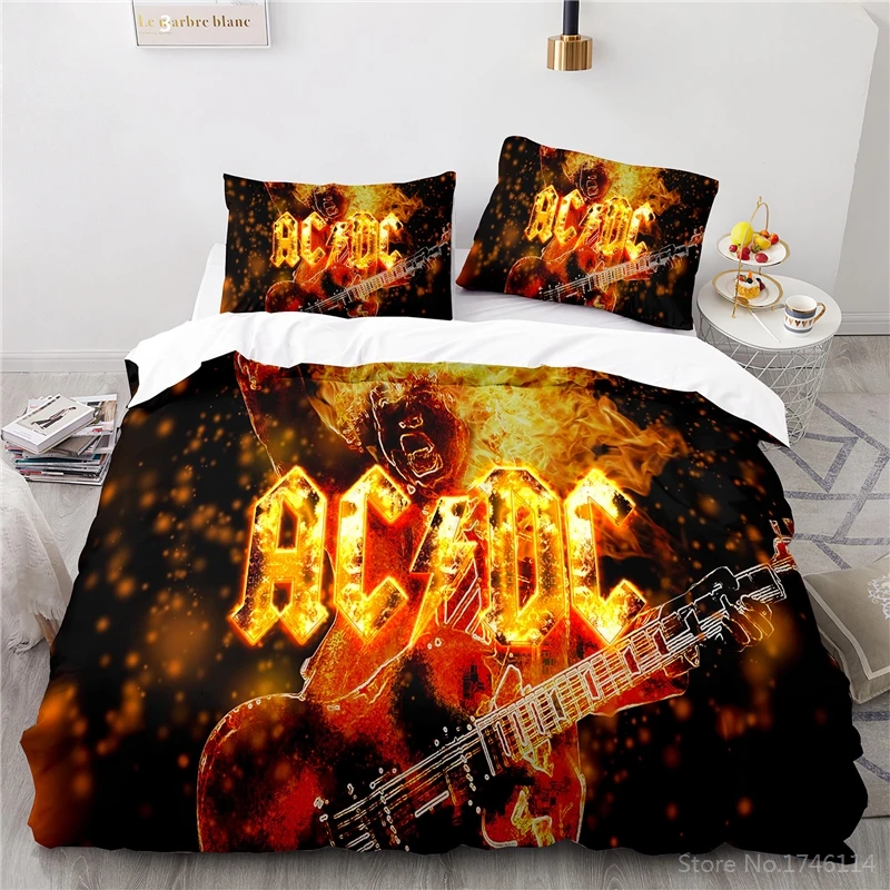AC DC Rock Band 3D Print Bedding Set Queen King Size Comforter Cover with Pillowcase Soft Duvet Cover Set for Home Bedroom Decor
AC DC Rock Band 3D Print Bedding Set Queen King Size Comforter Cover with Pillowcase Soft Duvet Cover Set for Home Bedroom Decor