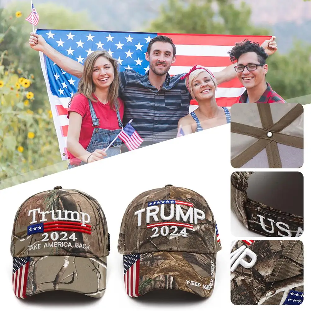 

Donald Trump 2024 MAGA Hat Cap Baseball Embroidery Camo Keep America President Hat KAG Snapback Make Great Again USA V7J1