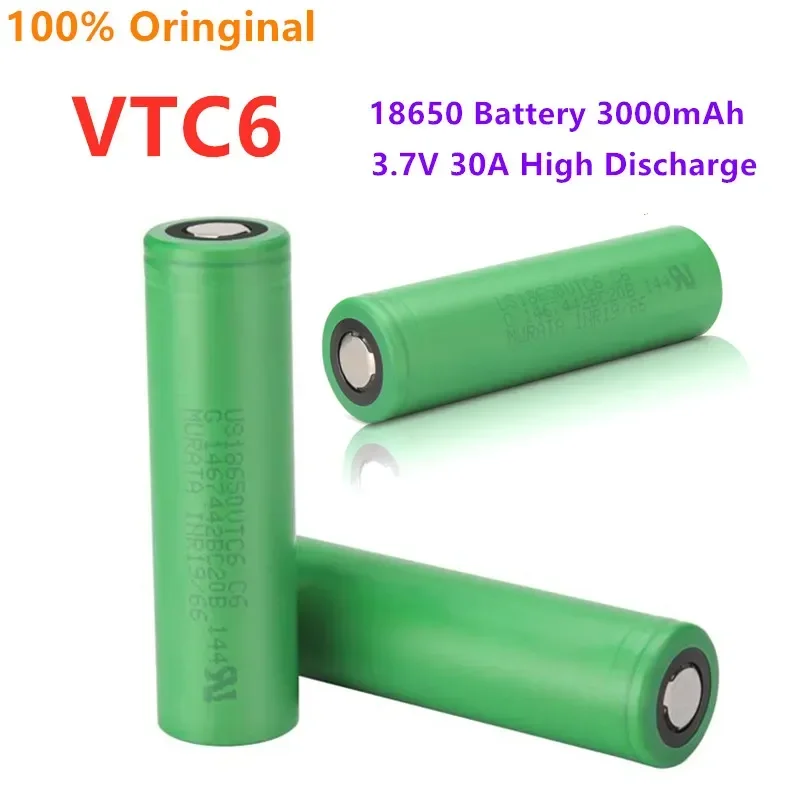 2023 New original 3.7V 3000 MAH Li ion 18650 battery for SONY US18650 VTC6 3000 mah 18650 battery 3.7V +1pcs USB charger
2023 New original 3.7V 3000 MAH Li ion 18650 battery for SONY US18650 VTC6 3000 mah 18650 battery 3.7V +1pcs USB charger